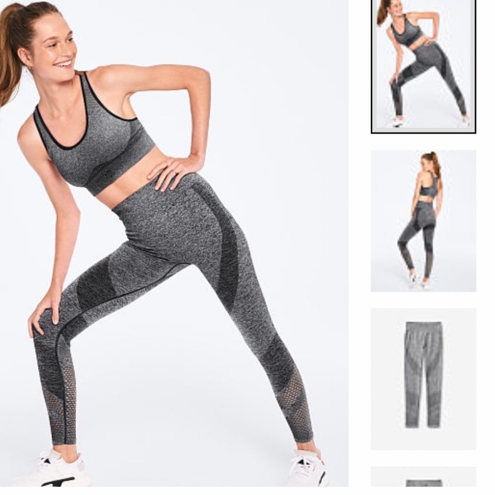 VS PINK gray SEAMLESS WORKOUT TIGHT size M